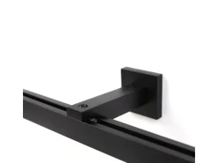 Deco-Raum Gardinenschiene nach Maß 1-Lauf Cube Schwarz 110cm