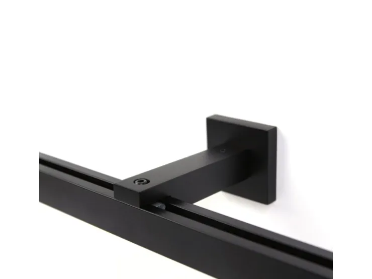 Deco-Raum Gardinenschiene nach Maß 1-Lauf Cube Schwarz 100cm