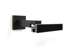 Deco-Raum Gardinenschiene nach Maß 1-Lauf Cube Schwarz 100cm
