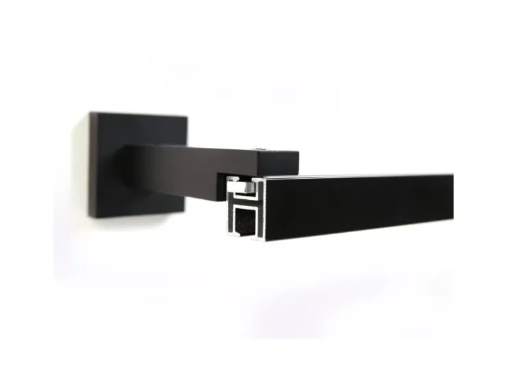 Deco-Raum Gardinenschiene nach Maß 1-Lauf Cube Schwarz 100cm