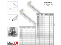 Deco-Raum Gardinenschiene nach Maß 1-Lauf Square 220cm* Vorhänge