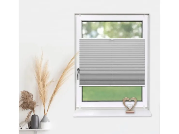 Deco-Raum Plissee Basic ohne Bohren 60x150cm Blickdicht Klemmfix* Plissees