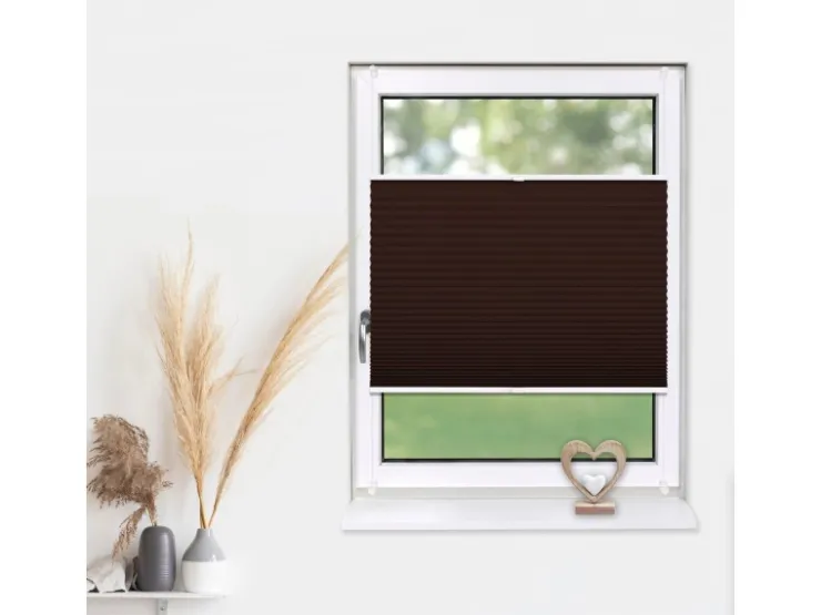 Deco-Raum Plissee Basic ohne Bohren 75x150cm Blickdicht Klemmfix* Plissees