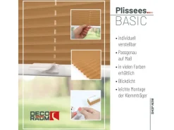Deco-Raum Plissee Basic ohne Bohren 90x150cm Blickdicht Klemmfix* Plissees