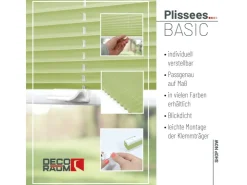 Deco-Raum Plissee Basic ohne Bohren 40x150cm Blickdicht Klemmfix