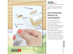 Deco-Raum Plissee Basic ohne Bohren 55x150cm Blickdicht Klemmfix* Plissees