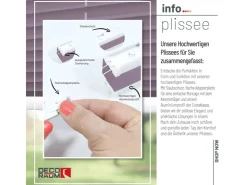Deco-Raum Plissee Basic ohne Bohren 85x210cm Blickdicht Klemmfix
