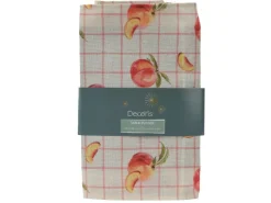 Decoris Tischläufer Pfirsich-Motiv Polyester 32 cm x 140 cm Bunt