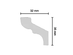 Decosa Zierprofil Stella 2 Stück 2 m Weiß* Zierprofile|Deckenplatten
