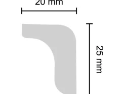 Decosa Zierprofil Tanja 1,5 m Weiß