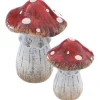 Deko Fliegenpilz aus Keramik 11,5 cm Rot-Creme