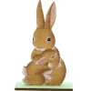 Deko-Aufsteller Hasen 15 cm x 3 cm x 10 cm Braun* Ostern