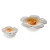 Deko-Blüte Schwimmend Porzellan 3,5 cm Weiß/Gelb* Zimmerbrunnen