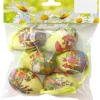 Dekoeier-Set Bunt 6 cm 6-teilig* Ostern