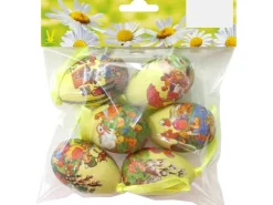 Dekoeier-Set Bunt 6 cm 6-teilig* Ostern