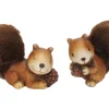 Dekofigur Eichhörnchen Braun 2-fach sortiert 9 cm x 12,2 cm x 6,7 cm