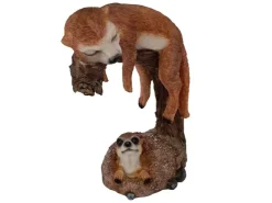 Dekofigur Erdmännchen Schlafend Klein 24 cm* Vasen