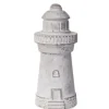 Deko-Figur Leuchtturm Beton Ø 8,5 cm x 19 cm Grau-Weiß Gewischt* Dekorative Figuren