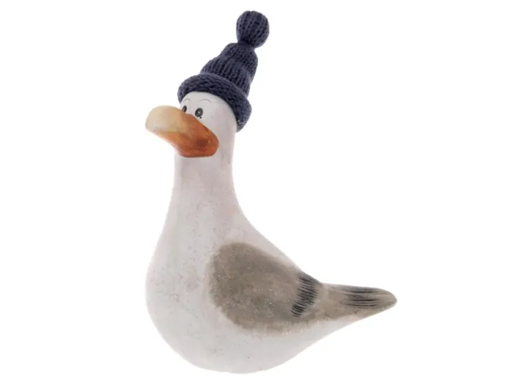 Deko-Figur Möwe Hinnerk mit Pudelmütze 2-fach Sortiert 18 cm* Dekorative Figuren