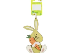 Deko-Hase mit Karotte 21 cm x 8 cm x 1 cm Bunt* Ostern
