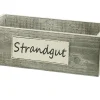 Deko-Holzbox 21 cm x 11 cm x 7 cm Grau* Dekorative Figuren