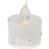 Deko-Kerze mit LED Ø 3,6 cm x 5 cm Transparent