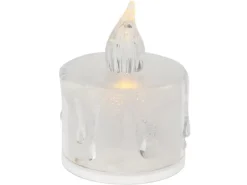 Deko-Kerze mit LED Ø 3,6 cm x 5 cm Transparent
