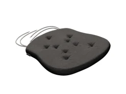 Dekoria Stuhlkissen Peter mit Bindeschnur aus Stoffkollektion Etna in Dunkelgrau in 41x 38 x 3,5 cm* Kissen