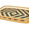 Dekoschale Bambus 40 cm x 25 cm Natur-Schwarz