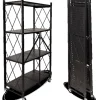 deluxe4home Klappbares Regal mit 4 Etagen 72x34x127 cm