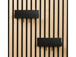 Denpanels Regal schwarz mit 4 Stiften 21,5 cm inkl. Schrauben