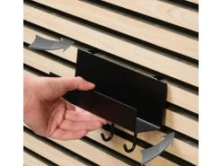 Denpanels Regal schwarz mit 4 Stiften 21,5 cm inkl. Schrauben