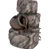 Dobar Design-Zimmerbrunnen Polyresin in Felsen-Optik Grau* Zimmerbrunnen