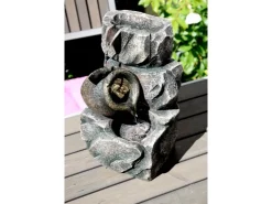 Dobar Design-Zimmerbrunnen Polyresin in Felsen-Optik Grau* Zimmerbrunnen