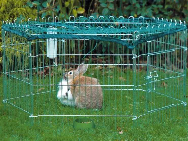 Dobar Freilaufgehege-Set 6-eckig* Kleintierbedarf
