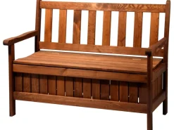 Dobar Gartenbank 2-Sitzer Kiefernholz geölt Braun 89 x 115 x 58 cm FSC®* Sitzbänke