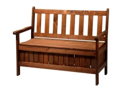 Dobar Gartenbank 2-Sitzer Kiefernholz geölt Braun 89 x 115 x 58 cm FSC®* Sitzbänke
