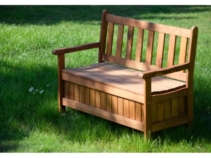 Dobar Gartenbank 2-Sitzer Kiefernholz geölt Braun 89 x 115 x 58 cm FSC®* Sitzbänke