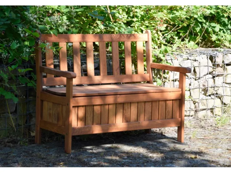Dobar Gartenbank 2-Sitzer Kiefernholz geölt Braun 89 x 115 x 58 cm FSC®* Sitzbänke