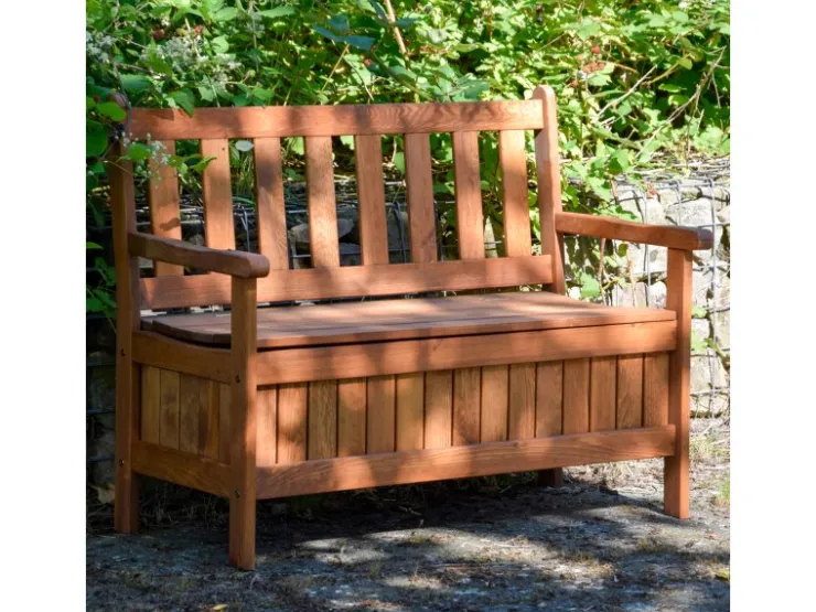 Dobar Gartenbank 2-Sitzer Kiefernholz geölt Braun 89 x 115 x 58 cm FSC®* Sitzbänke