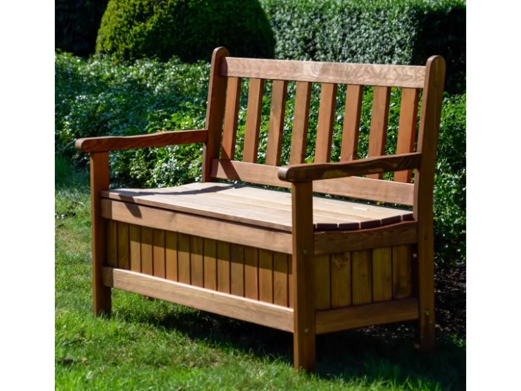 Dobar Gartenbank 2-Sitzer Kiefernholz geölt Braun 89 x 115 x 58 cm FSC®* Sitzbänke