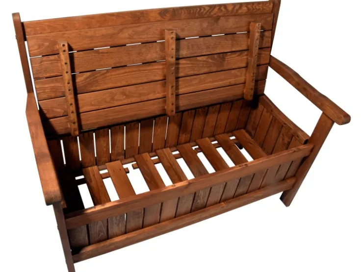 Dobar Gartenbank 2-Sitzer Kiefernholz geölt Braun 89 x 115 x 58 cm FSC®* Sitzbänke