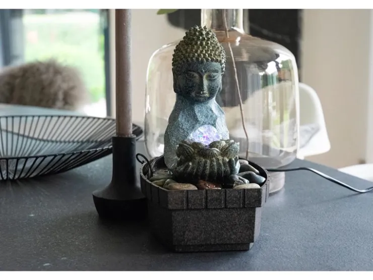 Dobar Indoor-Brunnen Buddha 27 cm x 20,5 cm x 16,5 cm* Zimmerbrunnen