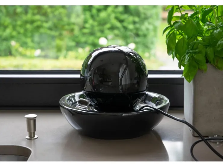 Dobar Indoor-Brunnen Kugel 19,1 cm x 24 cm x 24 cm x* Zimmerbrunnen