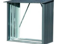 Dobar Kaminholzregal Madera Metall Grau 163 cm x 83 cm x 154 cm* Holzregale