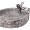 Dobar Klassische Vogeltränke Pool-Oase 18 cm x 18 cm x 4,5 cm Grau