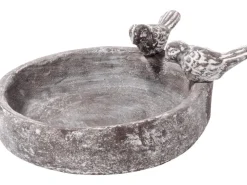 Dobar Klassische Vogeltränke Pool-Oase 18 cm x 18 cm x 4,5 cm Grau