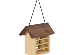 Dobar Meisenknödelhalter Kieferholz Futterstation für Wildvögel 22 x 14 x 21 cm* Vogelbedarf