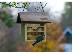 Dobar Meisenknödelhalter Kieferholz Futterstation für Wildvögel 22 x 14 x 21 cm* Vogelbedarf