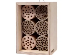 Dobar Profi-Insektenhotel für Wildbienen 16 cm x 12,5 cm x 23 cm Birke